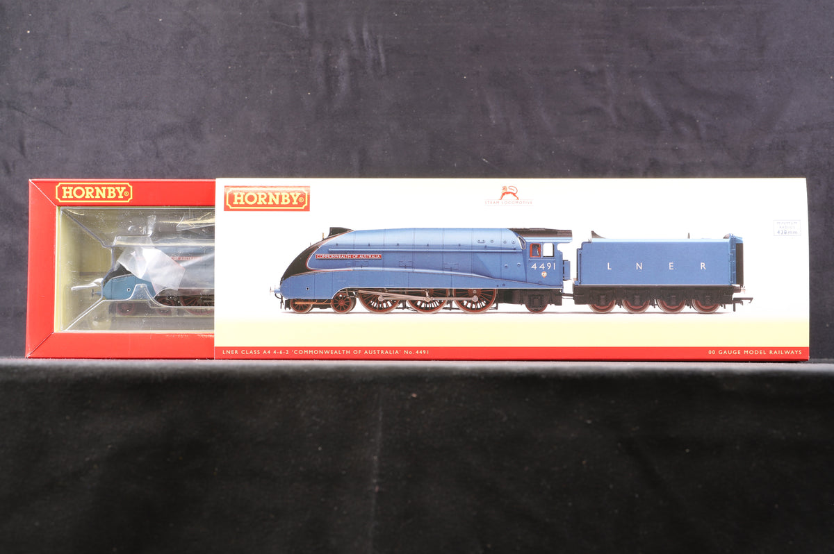 Hornby OO R3992 Class A4 4-6-2 &#39;4491&#39; &#39;Commonwealth Of Austrailia&#39; LNER Garter Blue