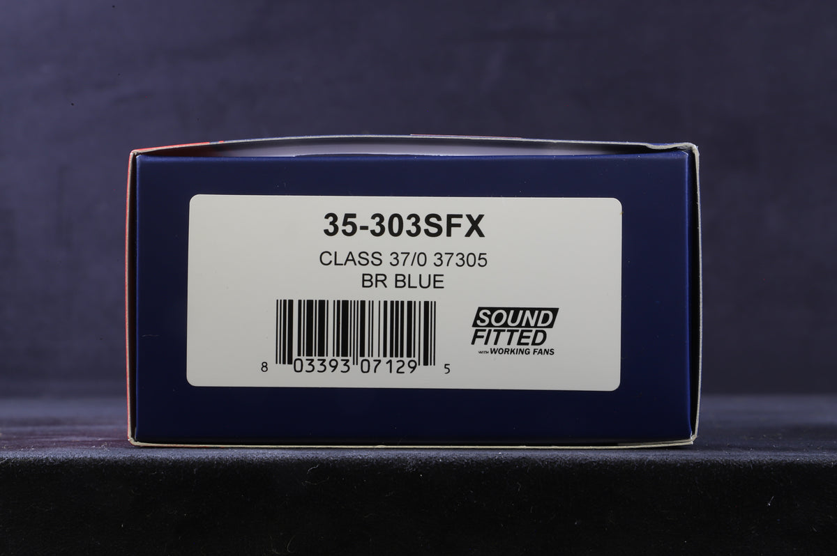 Bachmann OO 35-303SFX Class 37 37305 in BR Blue - DCC Sound