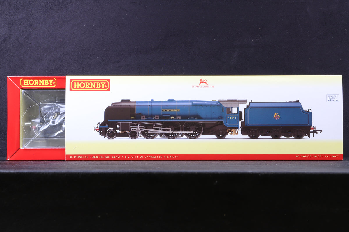 Hornby OO R30359 Princess Coronation &#39;46243&#39; &#39;City Of Lancaster&#39; BR Blue