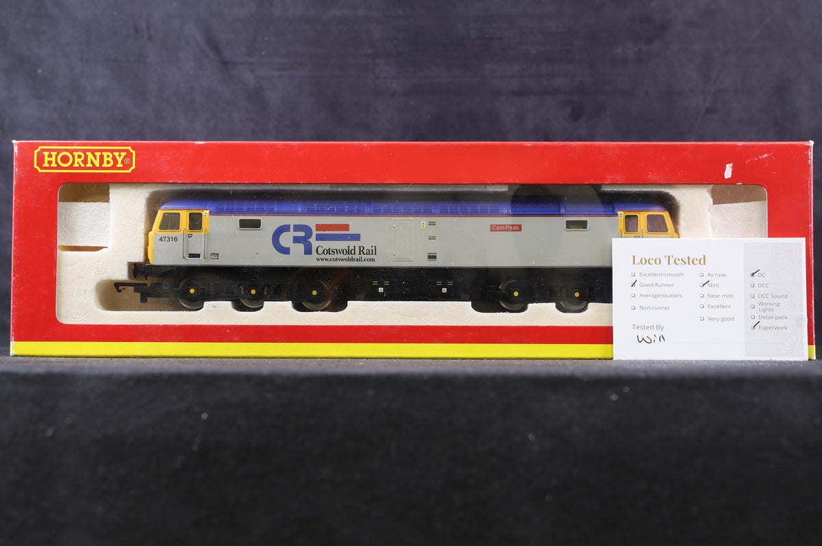 Hornby OO R2479B Class 47 &#39;47316&#39; Cotswold Rail &#39;Cam Peak&#39;