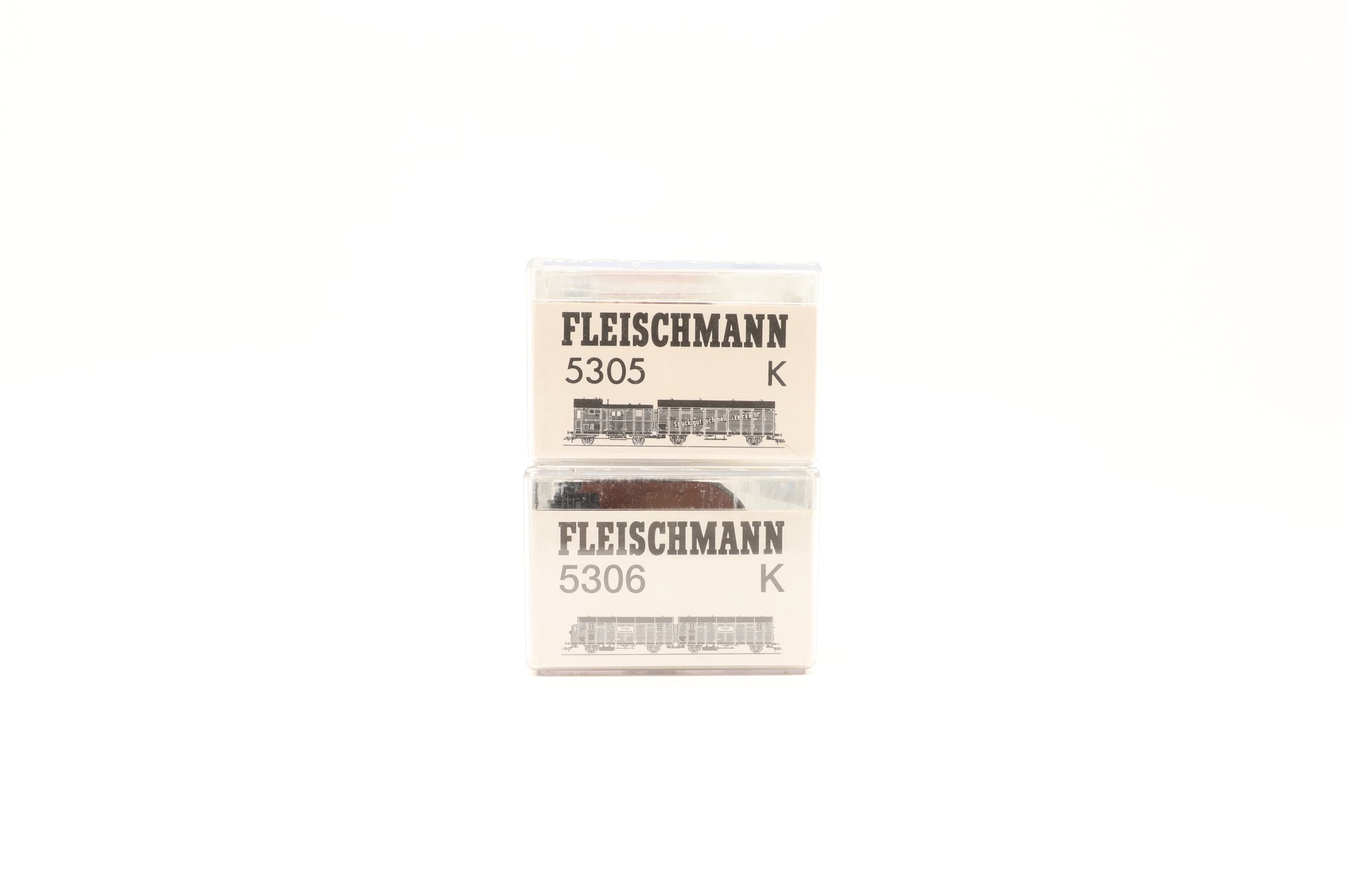 Fleischmann HO Rake Of 2 Articulated Parcel Wagons Inc. 5305 & 5306