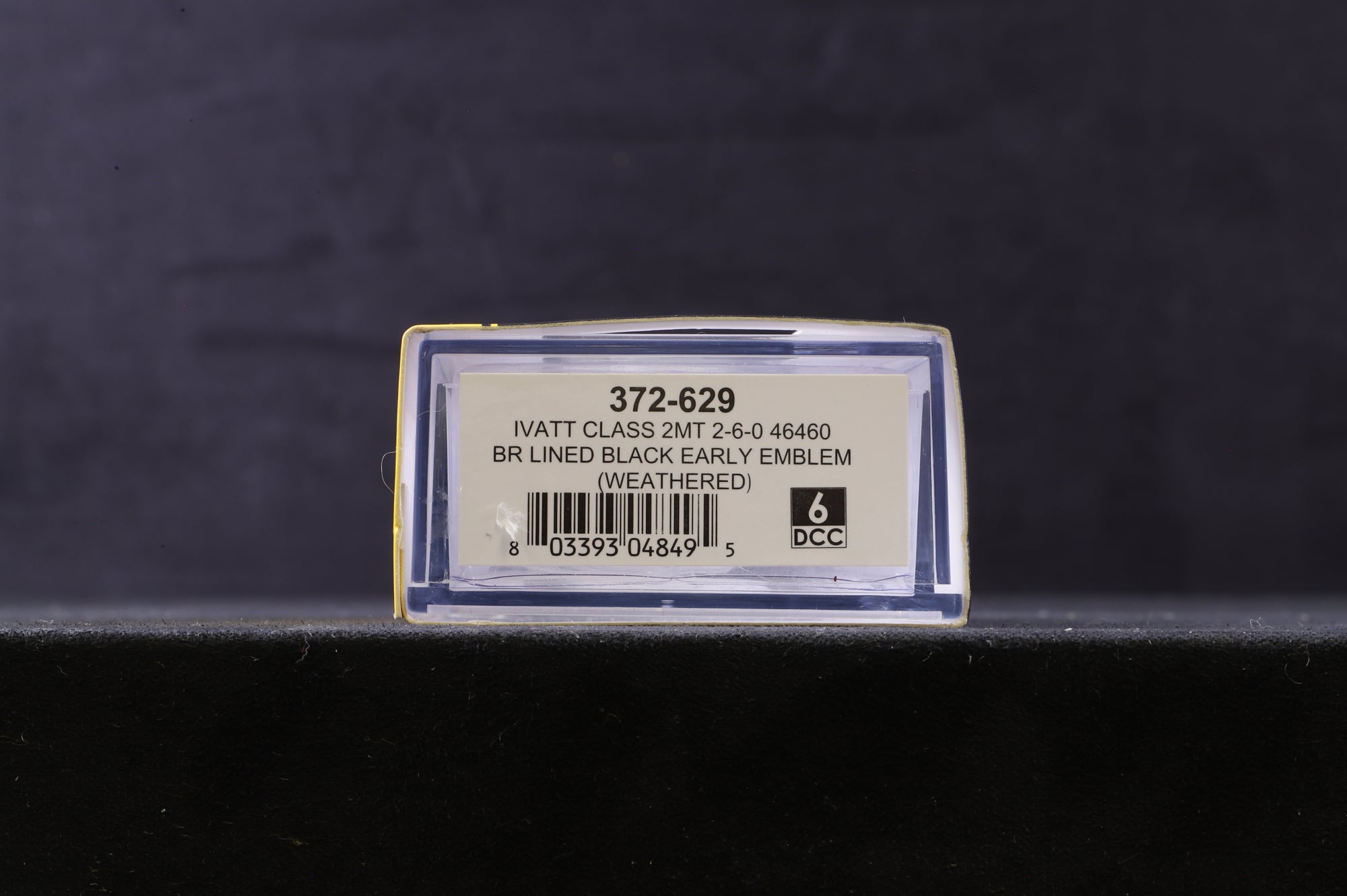 Graham Farish N 372-629 Ivatt Class 2MT 2-6-0 '46460' BR Lined Black E/Emblem, Weathered, DCC Fitted