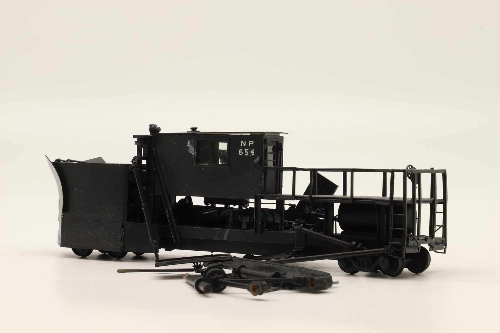 WORKSHOP Overland Models Inc. HO Brass Jordan Spreader W/Large Snow Blade & Mid Cab UP