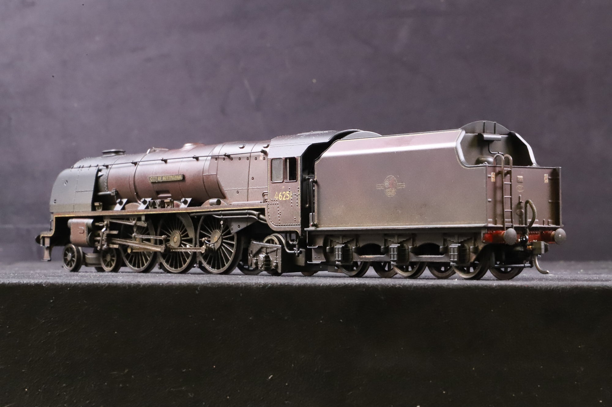 Workshop Hornby OO R2383 Duchess Class 46251 'City of Nottingham' in Lined BR Maroon w/ Late Crests - Heavily Weathered