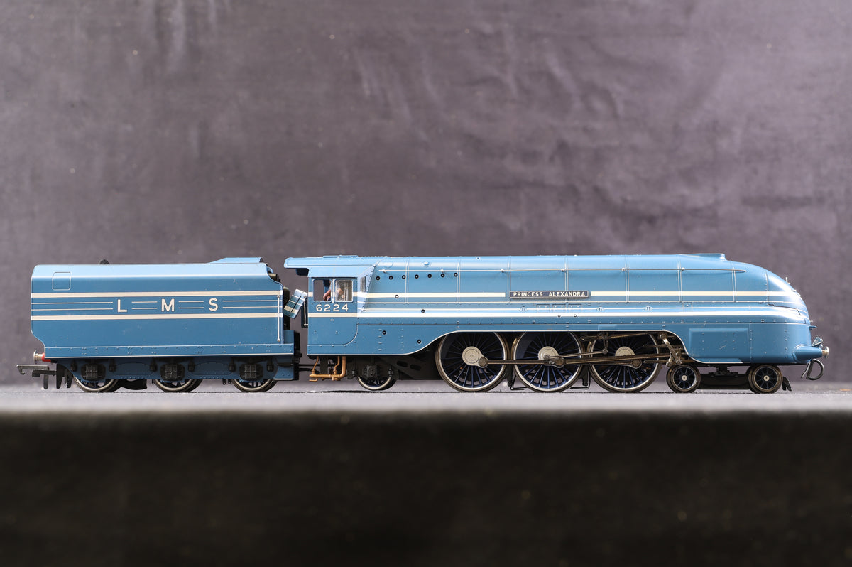 Hornby OO R3715 LMS Streamlined Princess Coronation Class &#39;Princess Alexandra&#39; &#39;6224&#39; Blue, DCC Sound