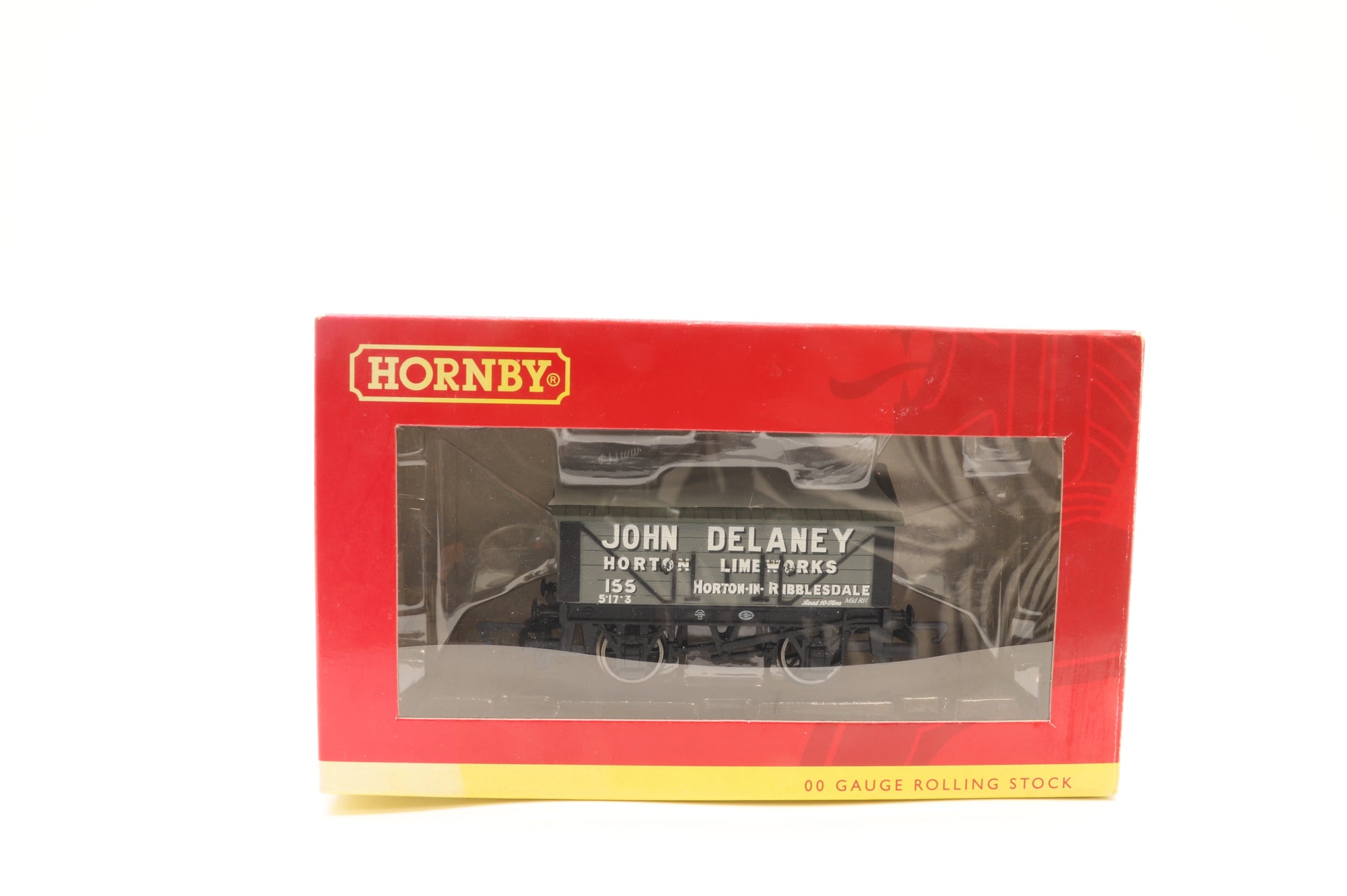 Hornby OO Rake of 4 Lime Wagons 'John Delaney' Inc. R6659