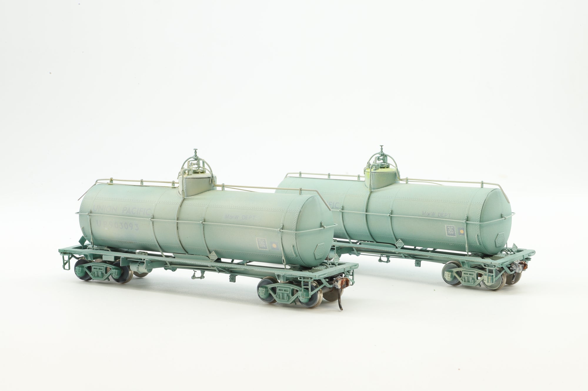 Overland Models HO Brass OMI-1304 MOW PRR Weed Sprayer set of 3 cars Painted by HH as PRR ex UP