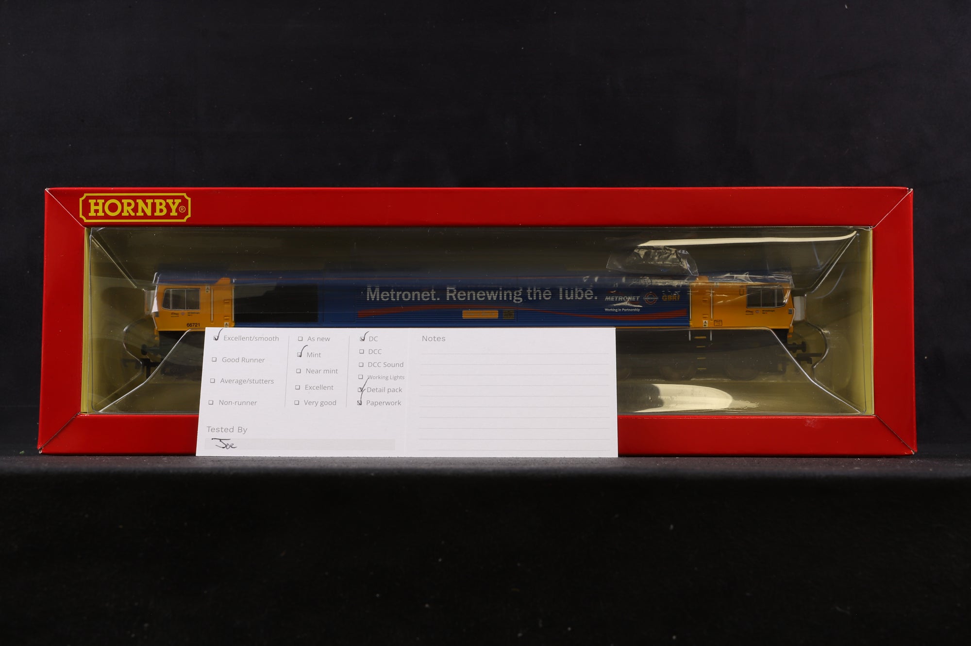 Hornby OO R30021 Class 66 '66721' 'Harry Beck' GBRf Co-Co Diesel