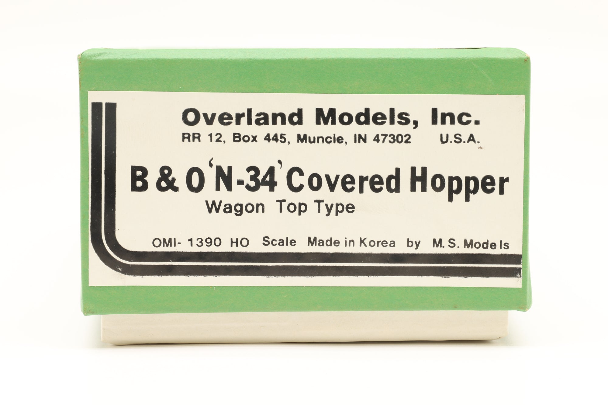 Overland Models HO Brass B&O N-34 Covered Hopper Wagon Top Type '630348'