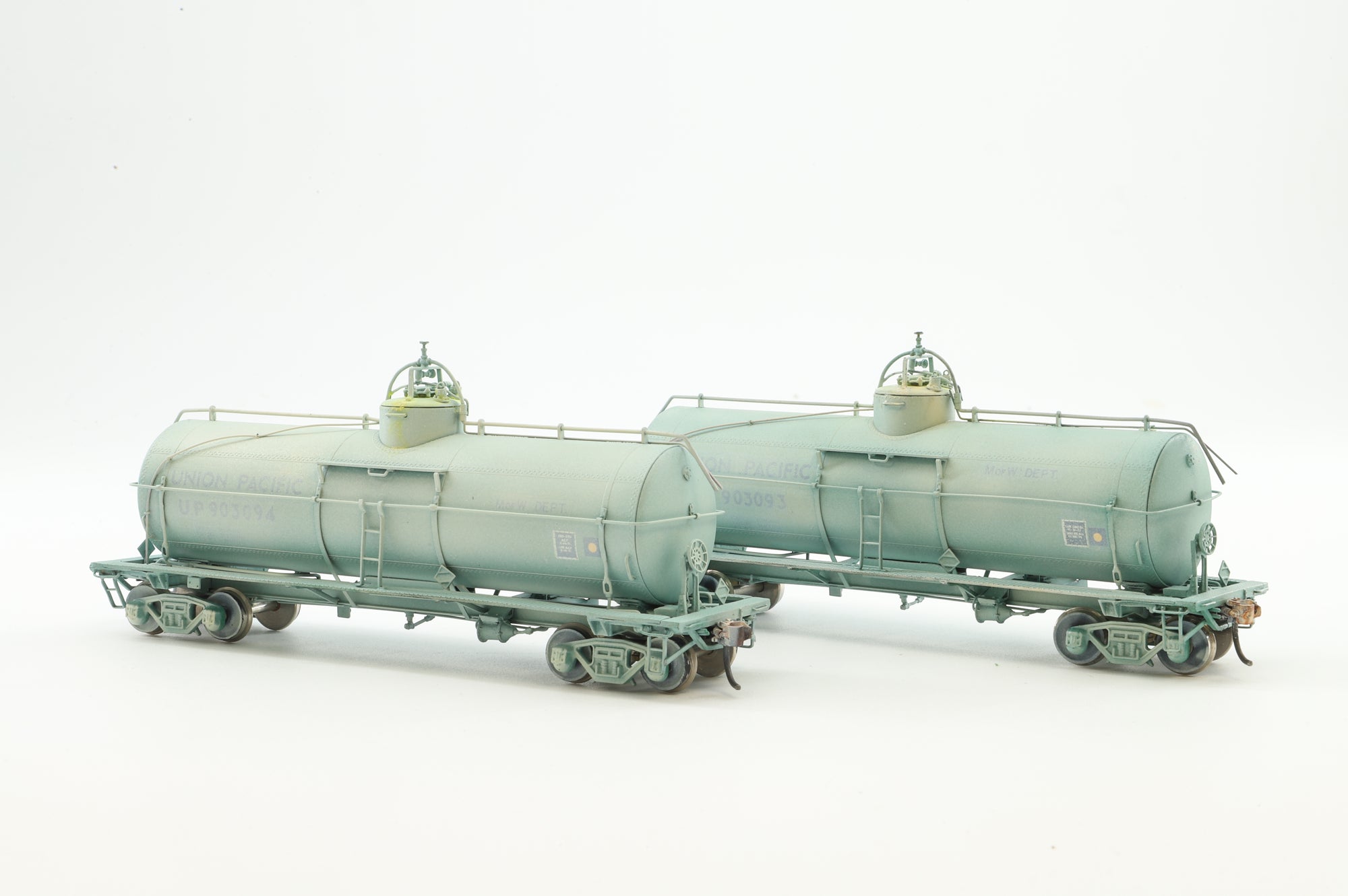 Overland Models HO Brass OMI-1304 MOW PRR Weed Sprayer set of 3 cars Painted by HH as PRR ex UP