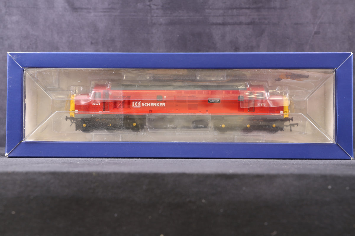 Bachmann OO 32-381P Class 37/5 37670 &#39;St Blazey T&amp;RS Depot&#39; in DB Schenker Red Livery