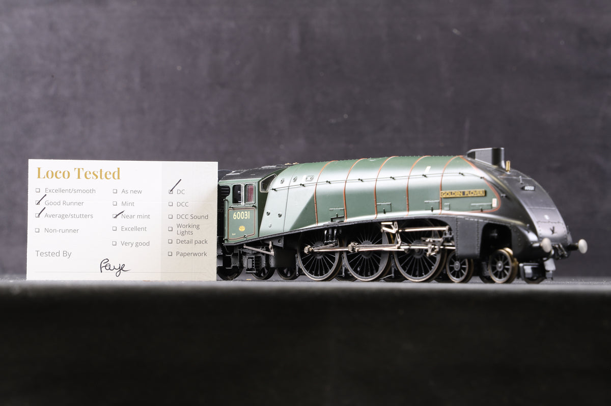 Hornby OO R2340 Class A4 &#39;60031&#39; &#39;Golden Plover&#39; BR Green L/C