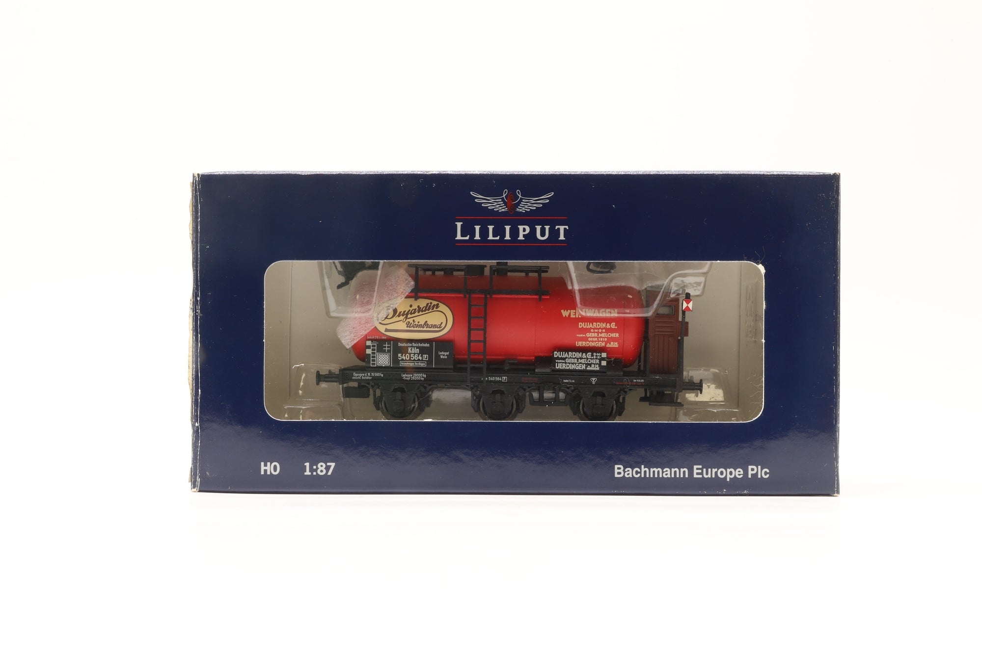 Liliput HO Rake Of 5 DRG Brown Box Vans Inc. L235431, L224802, L223030, L235495 & L235496