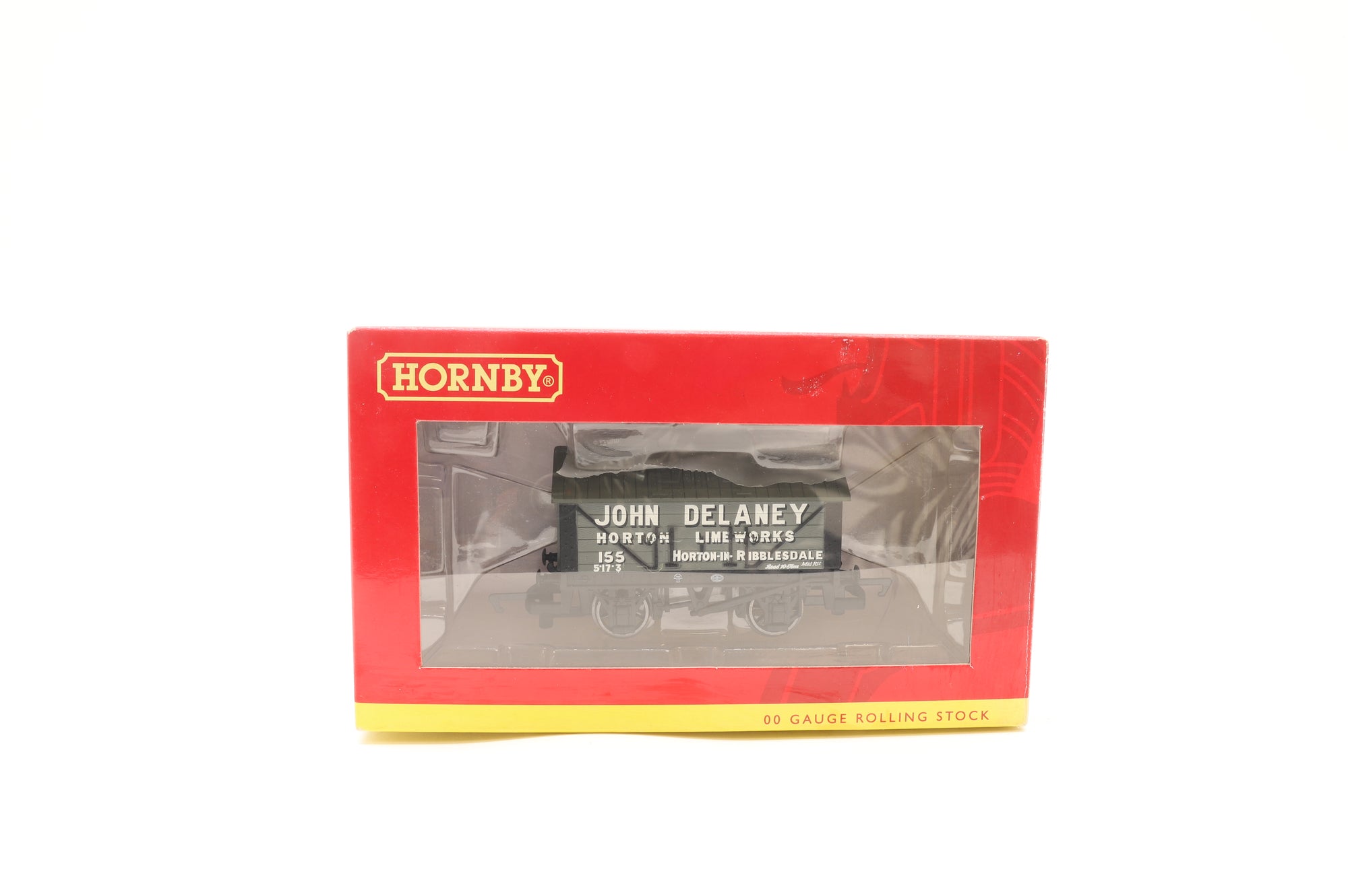 Hornby OO Rake of 4 Lime Wagons 'John Delaney' Inc. R6659