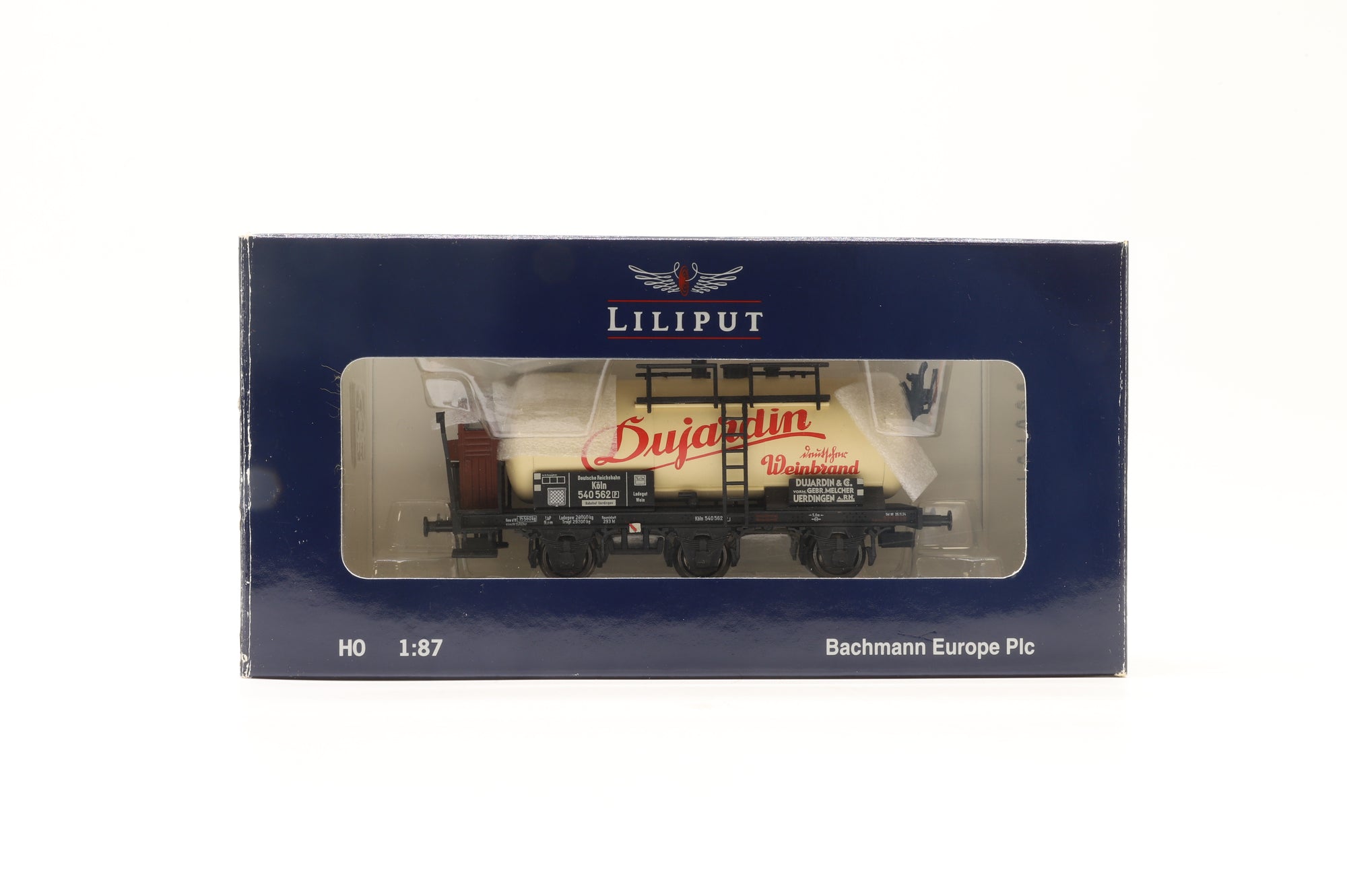 Liliput HO Rake Of 5 DRG Brown Box Vans Inc. L235431, L224802, L223030, L235495 & L235496