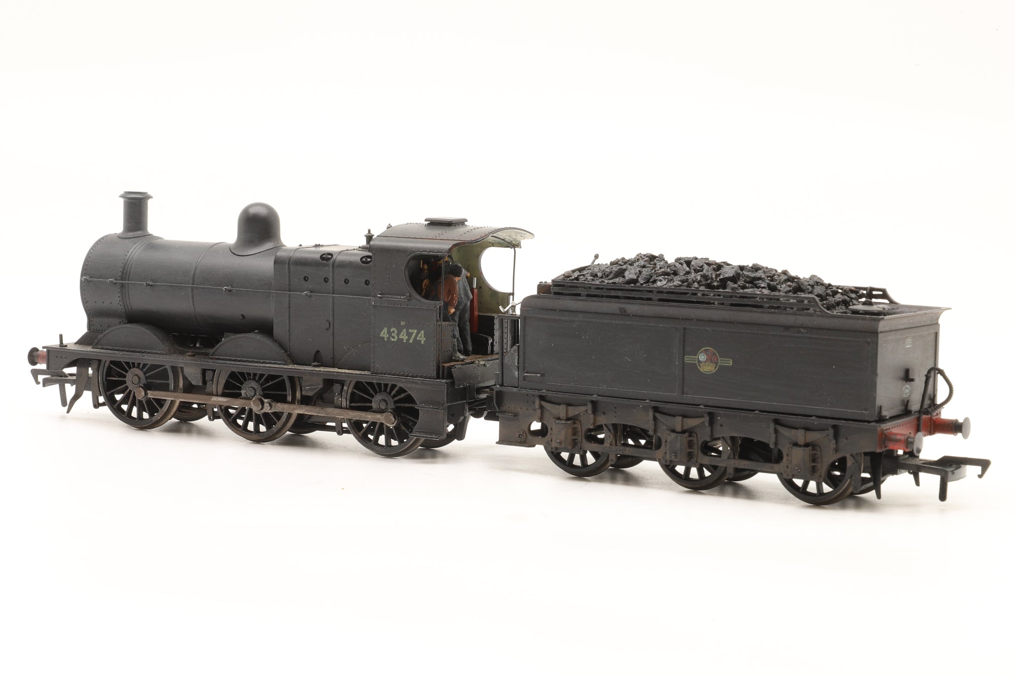 Bachmann OO 31-625 Class 3F 43474 in BR Black w/ Late Crests – Weathered