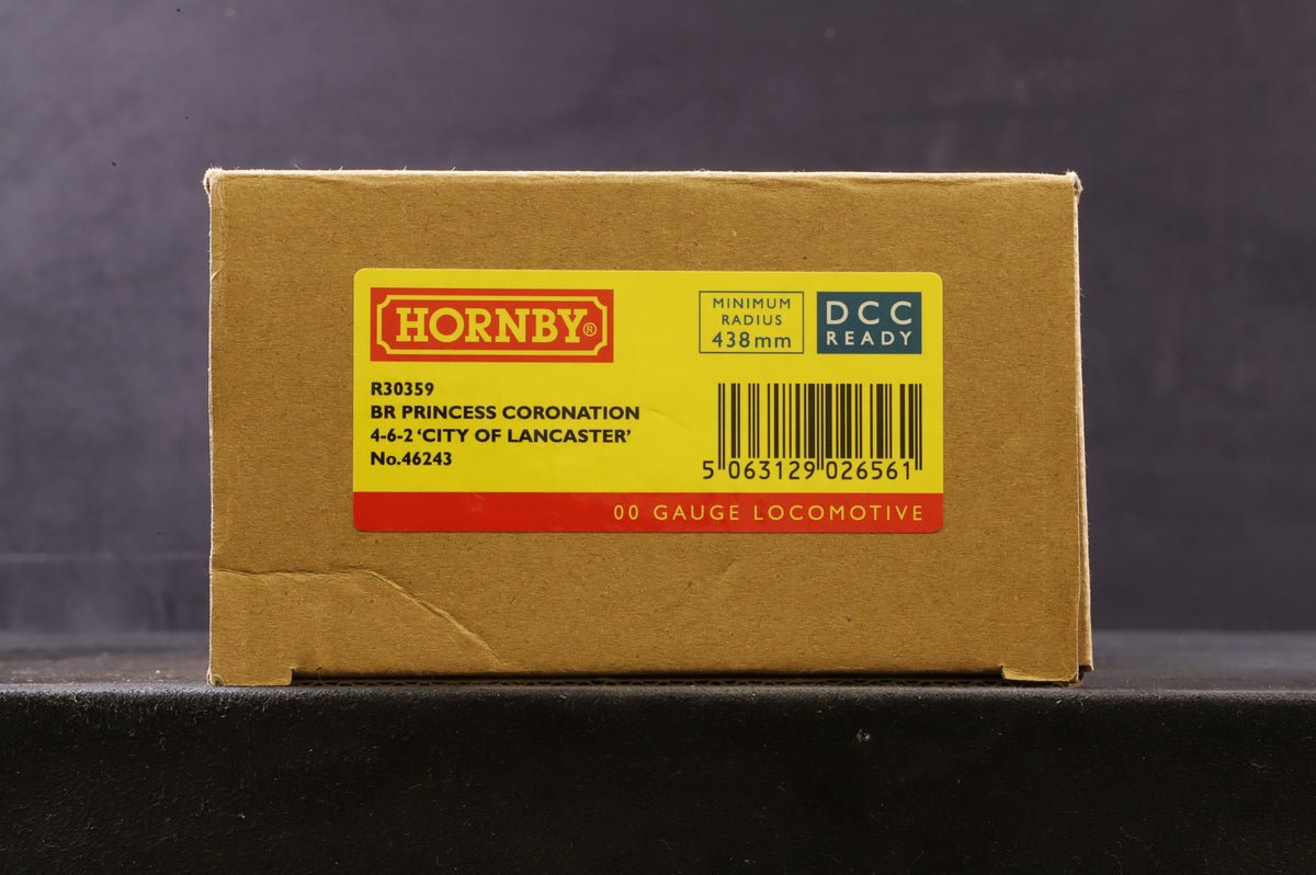 Hornby OO R30359 Princess Coronation &#39;46243&#39; &#39;City Of Lancaster&#39; BR Blue