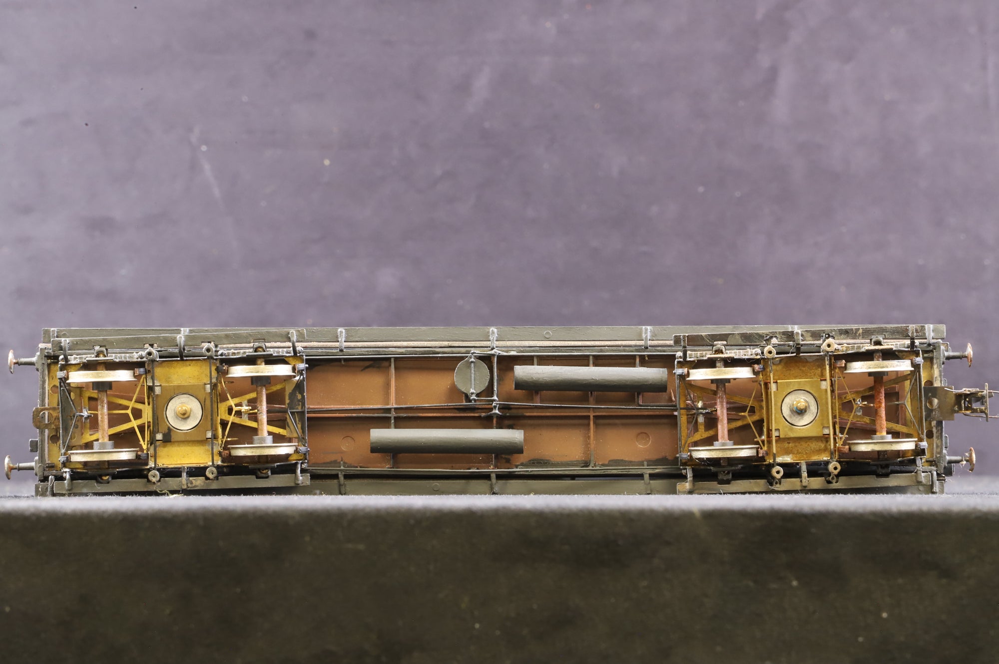 Kit Built OO Rake Of 3 GWR Clerestory Coaches Chocolate & Cream Weathered