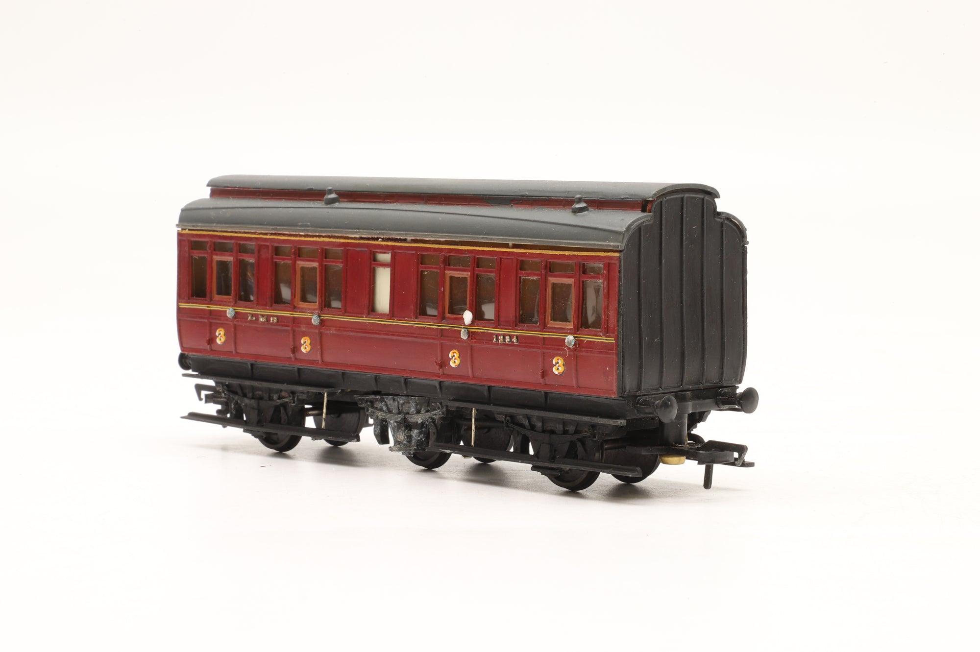 Ratio/ Hornby OO Rake Of 3 6 Wheel Midland Railway Coaches