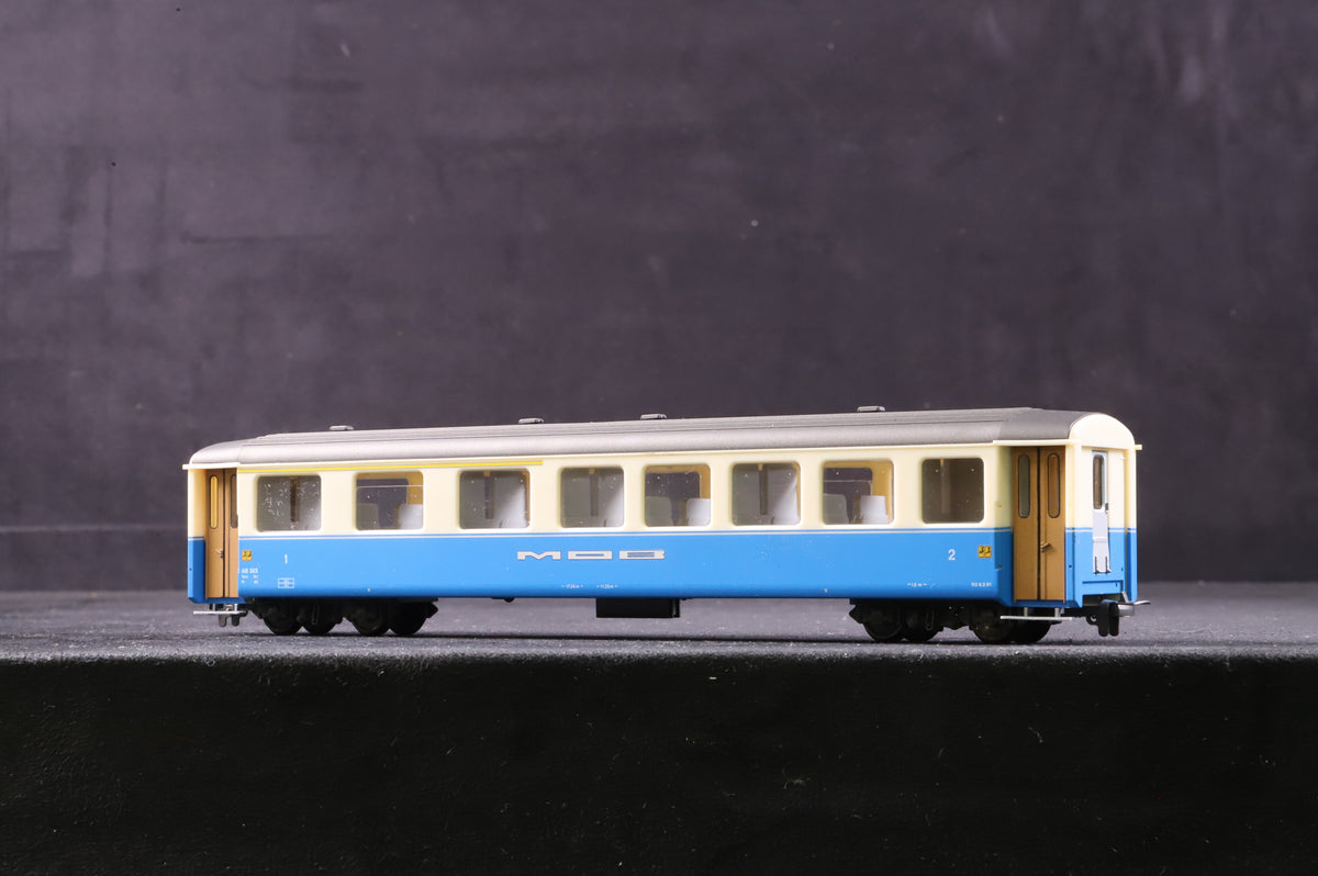 Bemo HOe-HOm Rake Of 3 MOB Blue &amp; Cream Coaches Inc. 3290, 3291 &amp; 3292