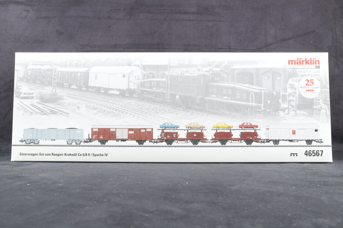 Marklin HO 46567 Freight Car Set for the Class Ce 6/8 II Switching Crocodile
