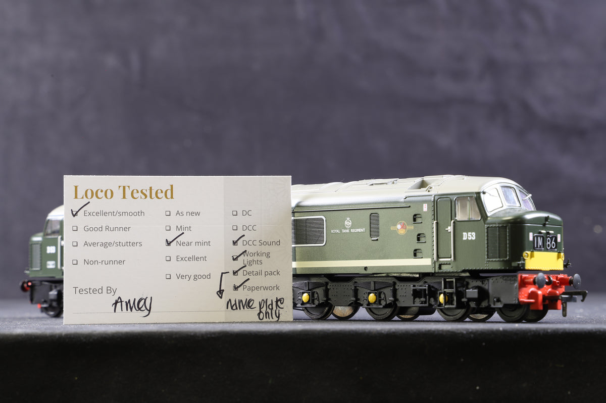 Bachmann OO 32-682 Class 45/0 D53 &#39;Royal Tank Regiment&#39; BR Green Small Yellow Panels, DCC Sound