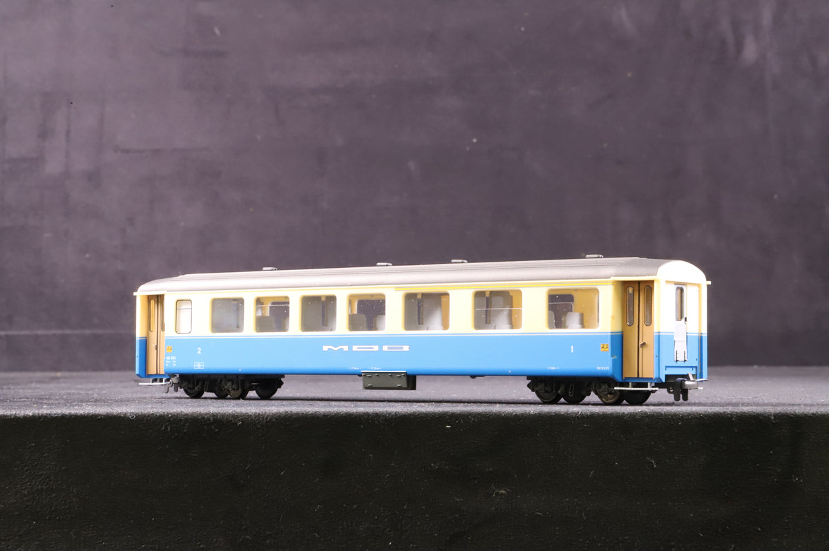 Bemo HOe-HOm Rake Of 3 MOB Blue &amp; Cream Coaches Inc. 3290, 3291 &amp; 3292