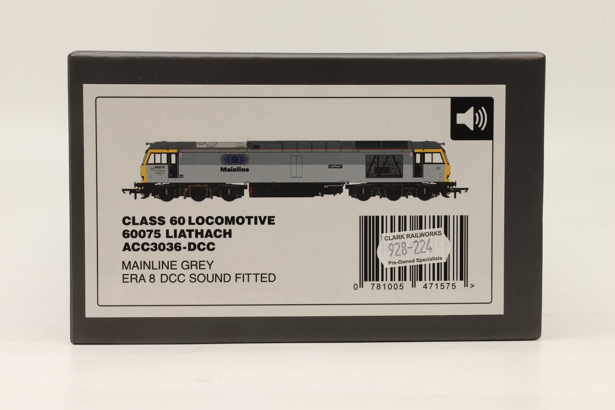 Accurascale OO ACC3036 Class 60 60075 'Liathach' in Mainline (Debranded BR Railfreight) Grey - DCC Sound