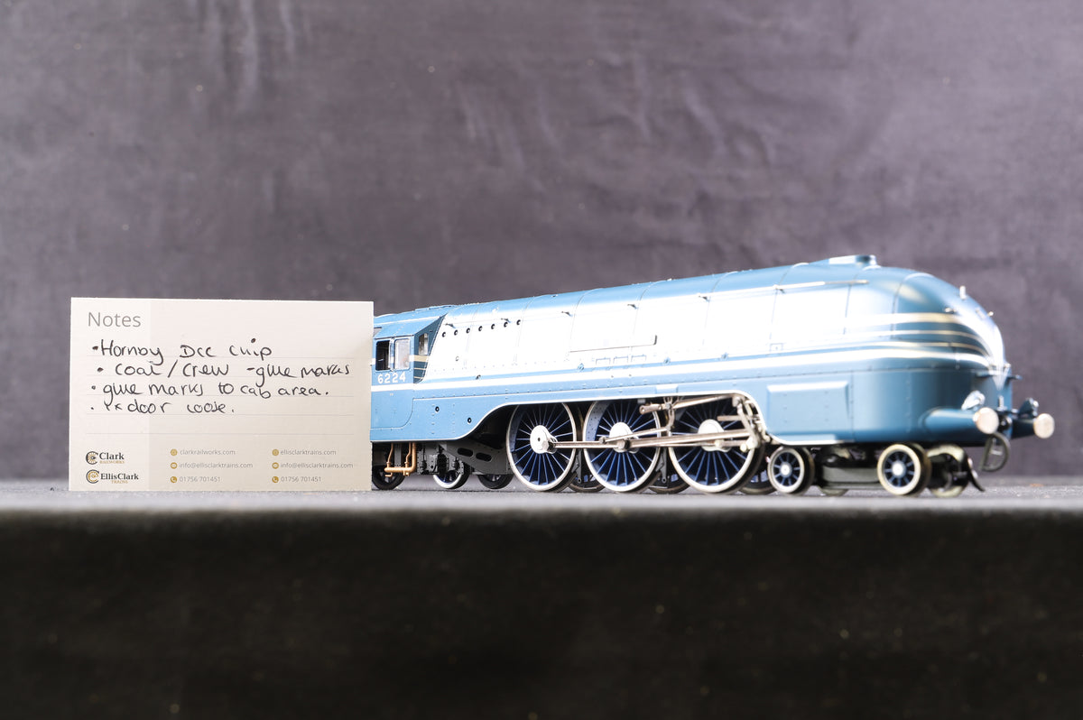 Hornby OO R3715 LMS Streamlined Princess Coronation Class &#39;Princess Alexandra&#39; &#39;6224&#39; Blue, DCC Sound