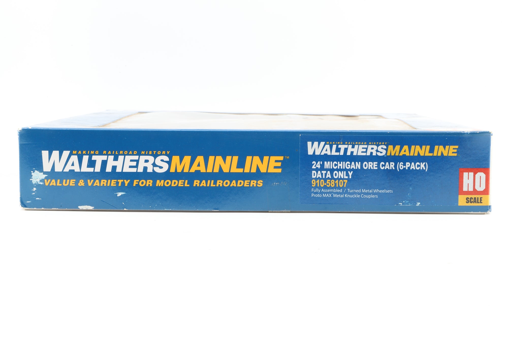 Walthers HO 910-58107 6-Pack of 24' Michigan Ore Cars in DMIR Brown - Pro-Customised/Weathered