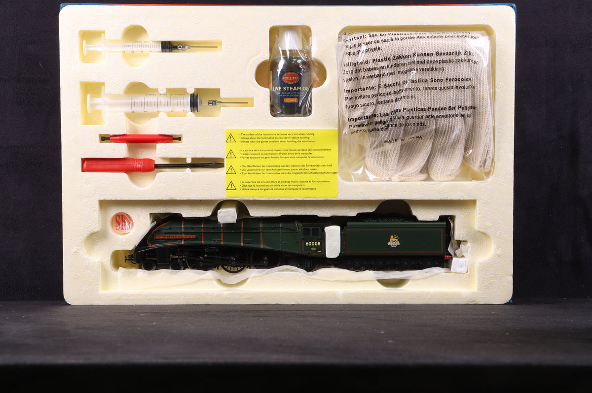 Hornby Live Steam OO R2277 Class A4 &#39;60008&#39; &#39;Dwight D. Eisenhower&#39; BR Green E/C