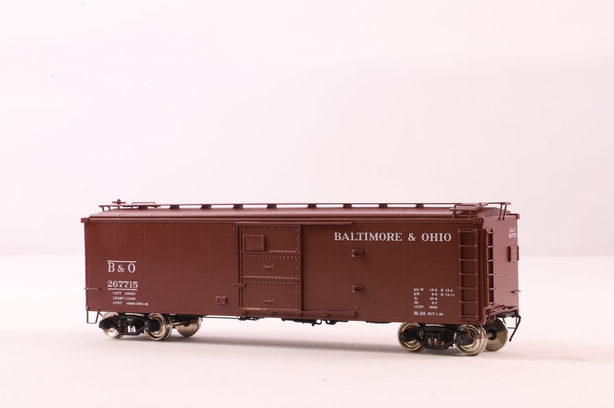 Iron Horse Models HO Brass M-26 Box Car, Baltimore & Ohio No.267715