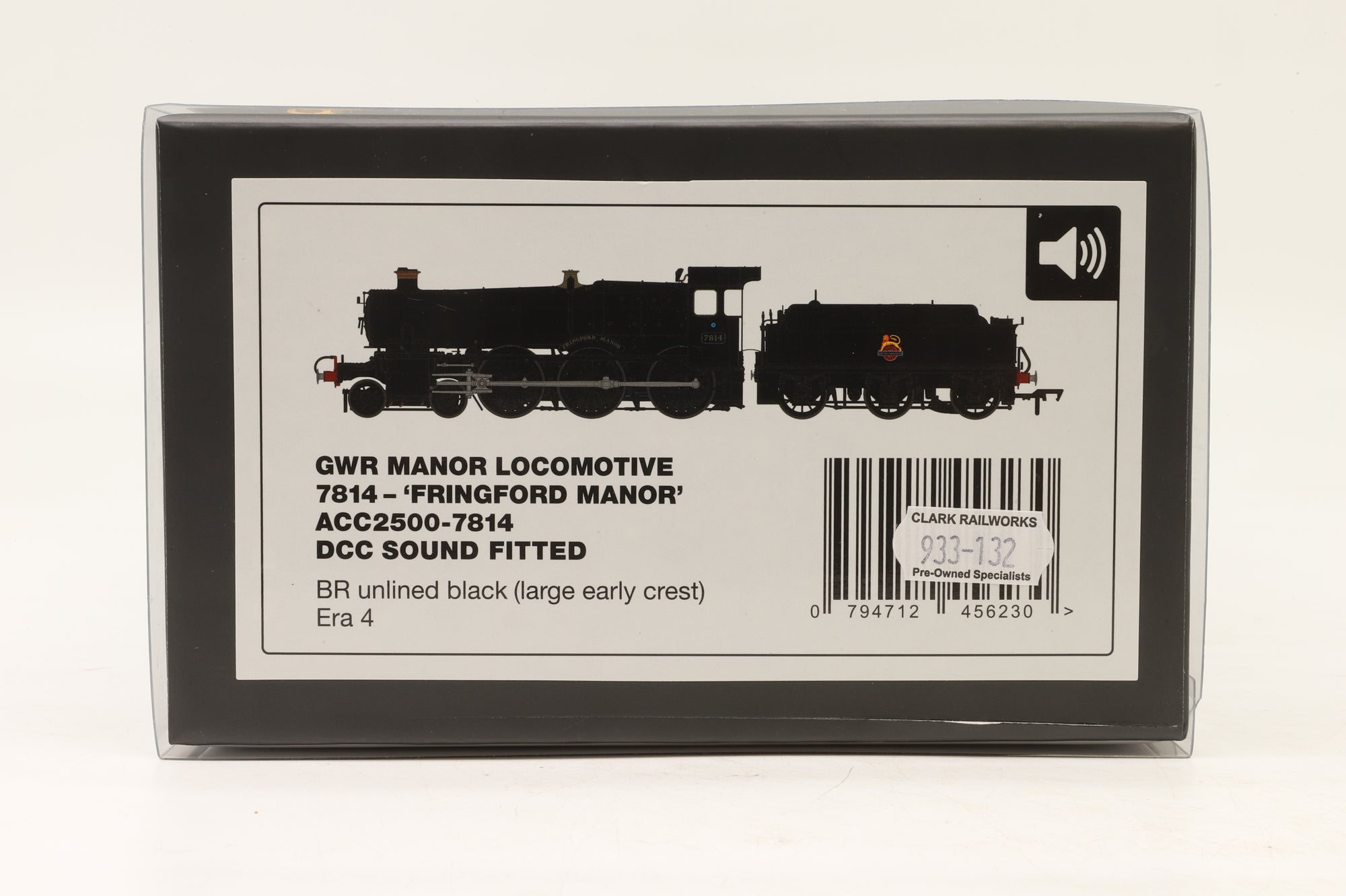 Accurascale OO ACC2500 Manor Class 7814 'Fringford Manor' in BR Black w/ Early Crests