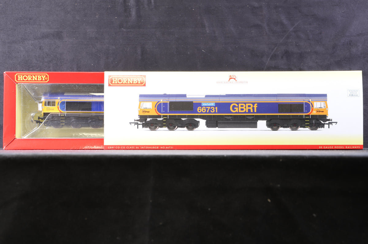 Hornby OO R3785 Class 66 &#39;66731&#39; Co-Co &#39;Interhub GB&#39; GBRf