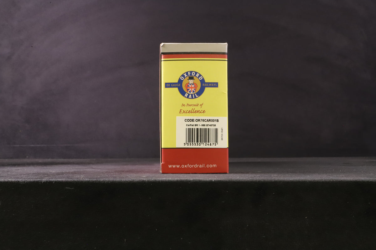 Oxford Rail OO OR76CAR001B BR Carflat B748735 in BR Bauxite