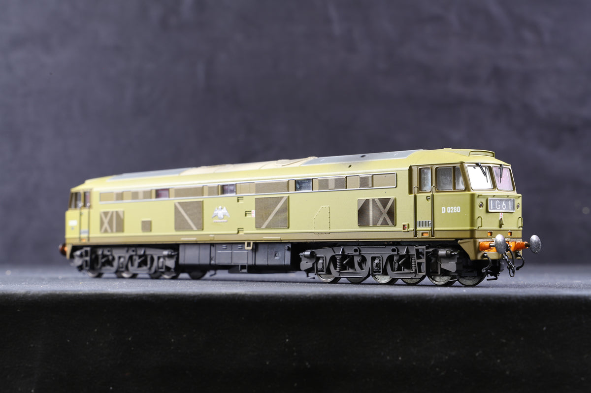 Heljan OO 53031 &#39;D0280&#39; &#39;Falcon&#39; Lime Green, DCC Sound &amp; Weathered