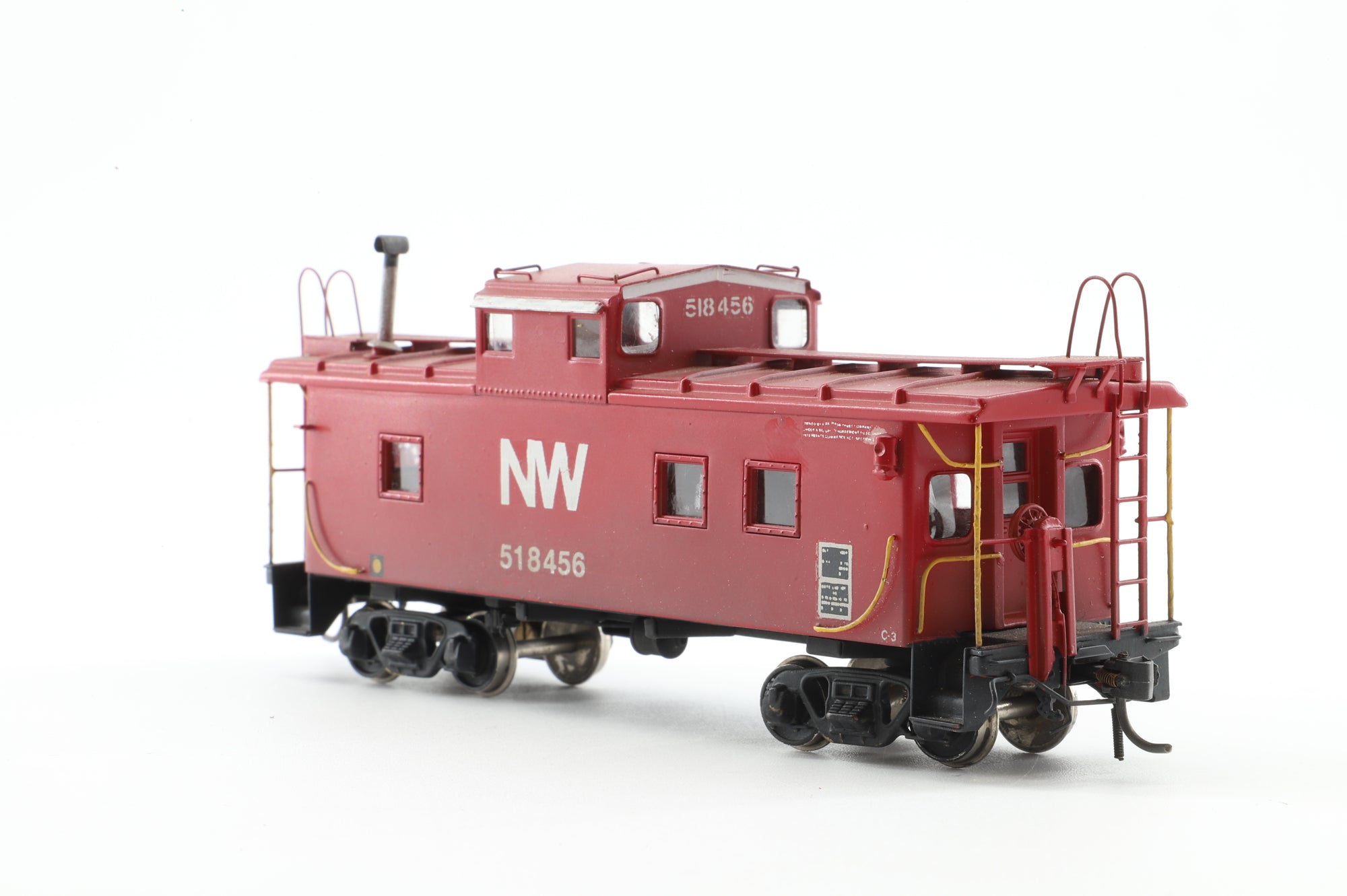 Overland Models HO Brass 3867 Intel. Steel Caboose 'C 31 Class' N&W No.518632