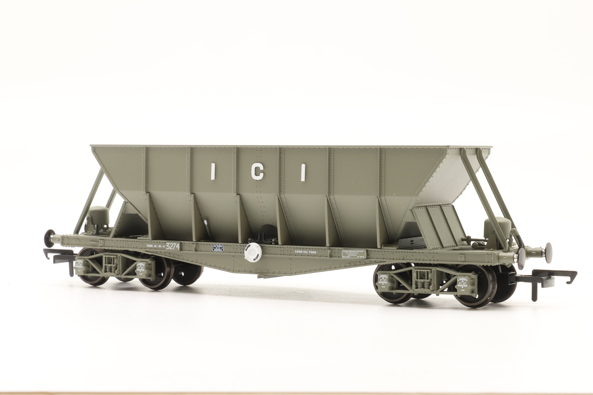 Oxford Rail OO Rake of 2 ICI Hoppers 3274/3302 - Mixed Weathered/Pristine
