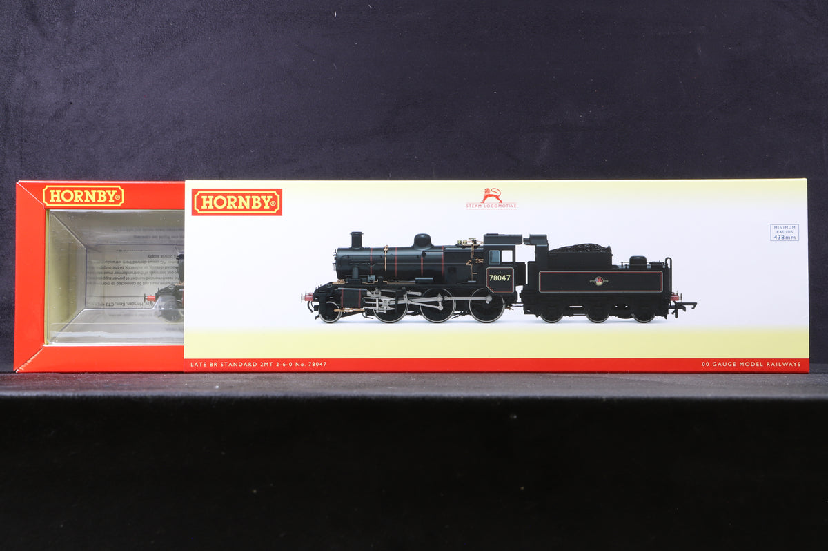 Hornby OO R3836 Standard Class 2MT &#39;78047&#39; BR Black L/C