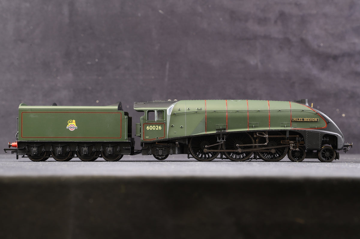 Hornby OO R3522 4-6-2 Class A4 &#39;60026&#39; &#39;Miles Beevor&#39; BR Green L/C