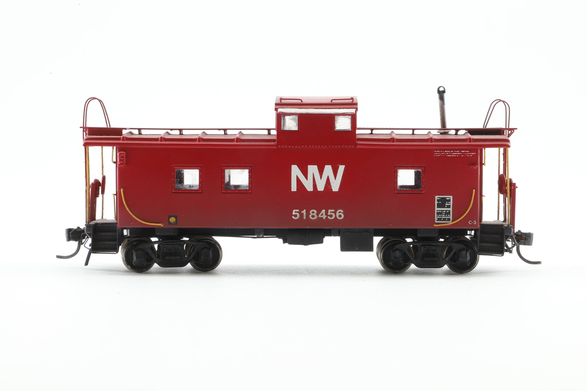Overland Models HO Brass 3867 Intel. Steel Caboose 'C 31 Class' N&W No.518632