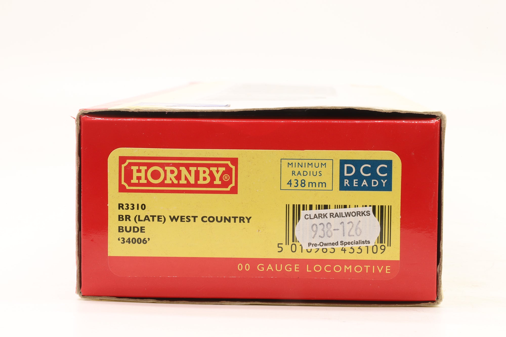 Hornby OO R3310 West Country Class '34006' 'Bude' BR Lined Green L/C Weathered DCC Sound