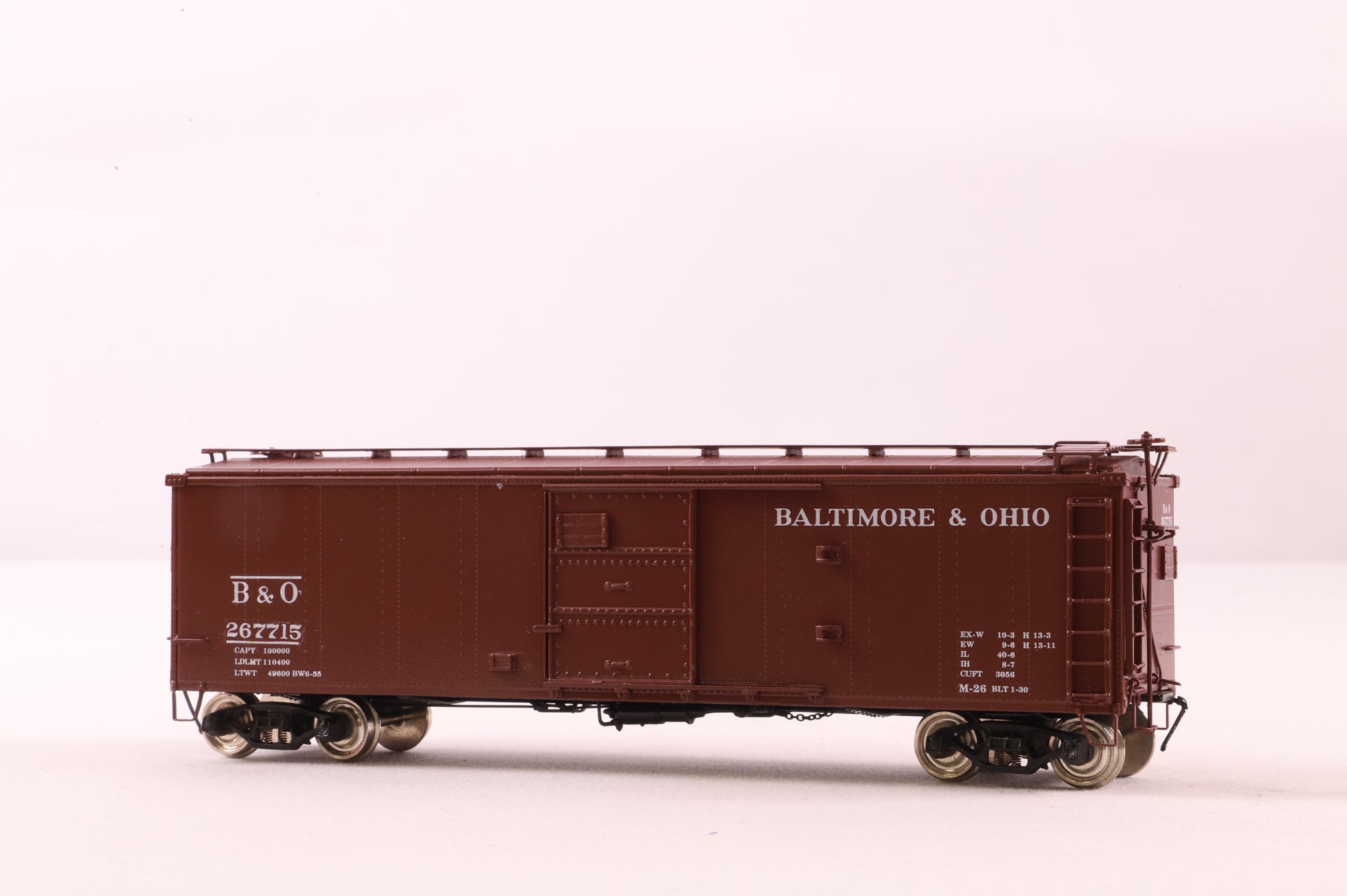 Iron Horse Models HO Brass M-26 Box Car, Baltimore & Ohio No.267715