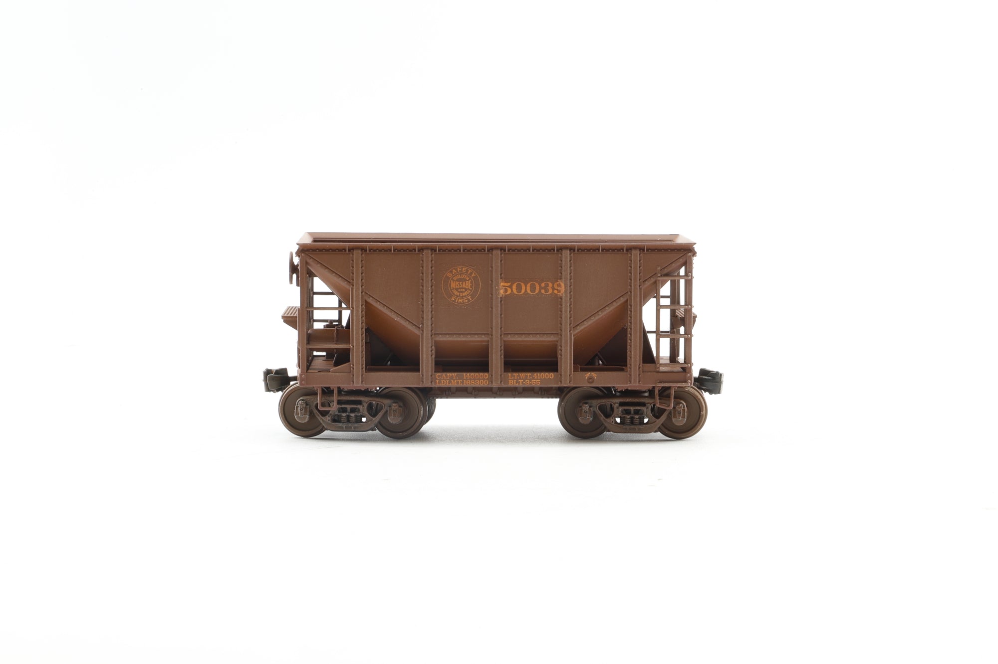 Walthers HO 910-58107 6-Pack of 24' Michigan Ore Cars in DMIR Brown - Pro-Customised/Weathered