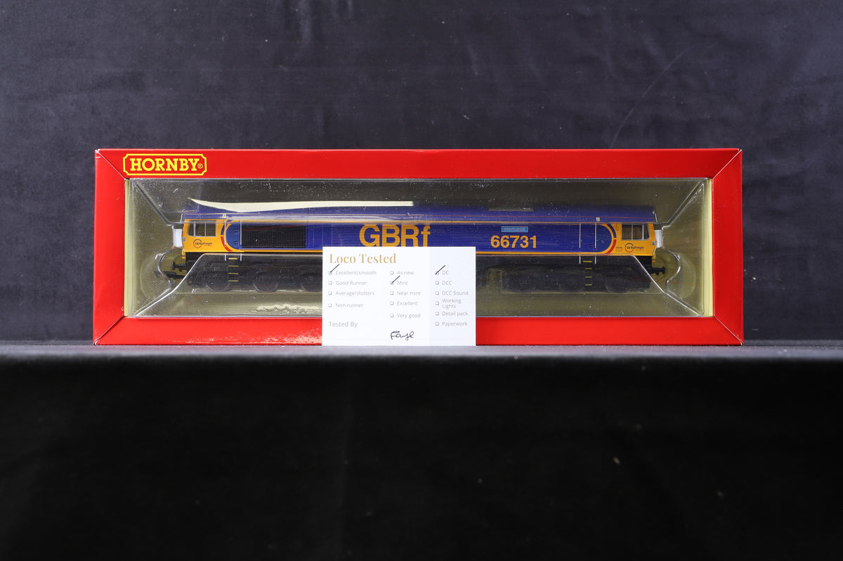 Hornby OO R3785 Class 66 &#39;66731&#39; Co-Co &#39;Interhub GB&#39; GBRf