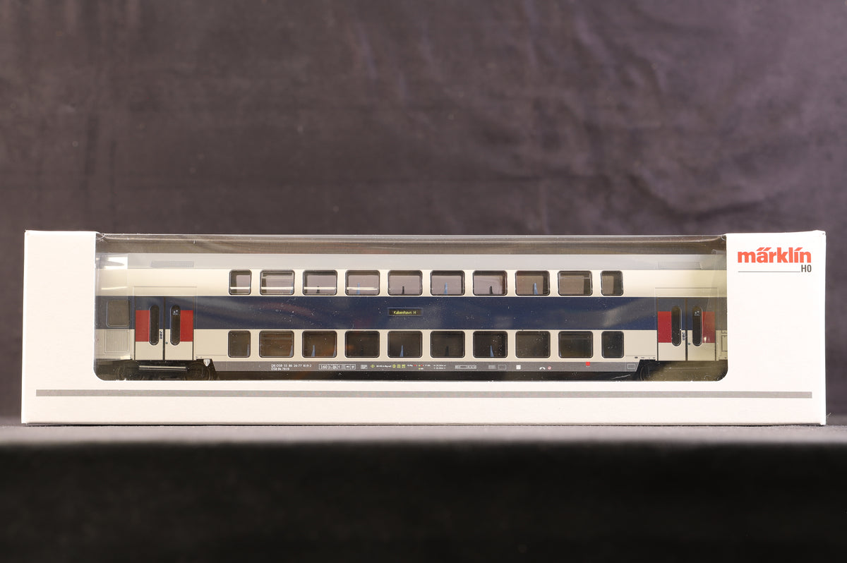 Marklin HO 43599 Copenhagen Commuter Service Bi-Level Car Set