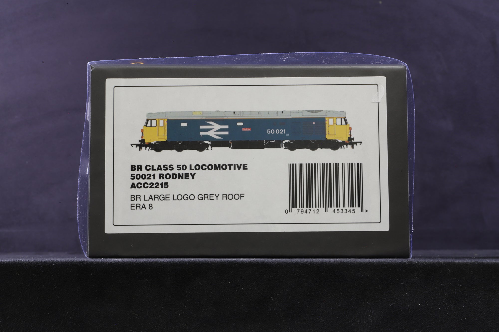 Accurascale OO ACC2215 Class 50 '50021' 'Rodney' BR Large Logo Blue Grey Roof