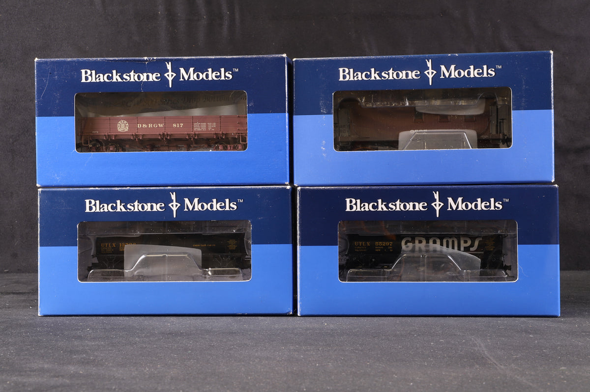 Blackstone Models HOn3 Rake of 4 UTLX/D&amp;RGW Wagons