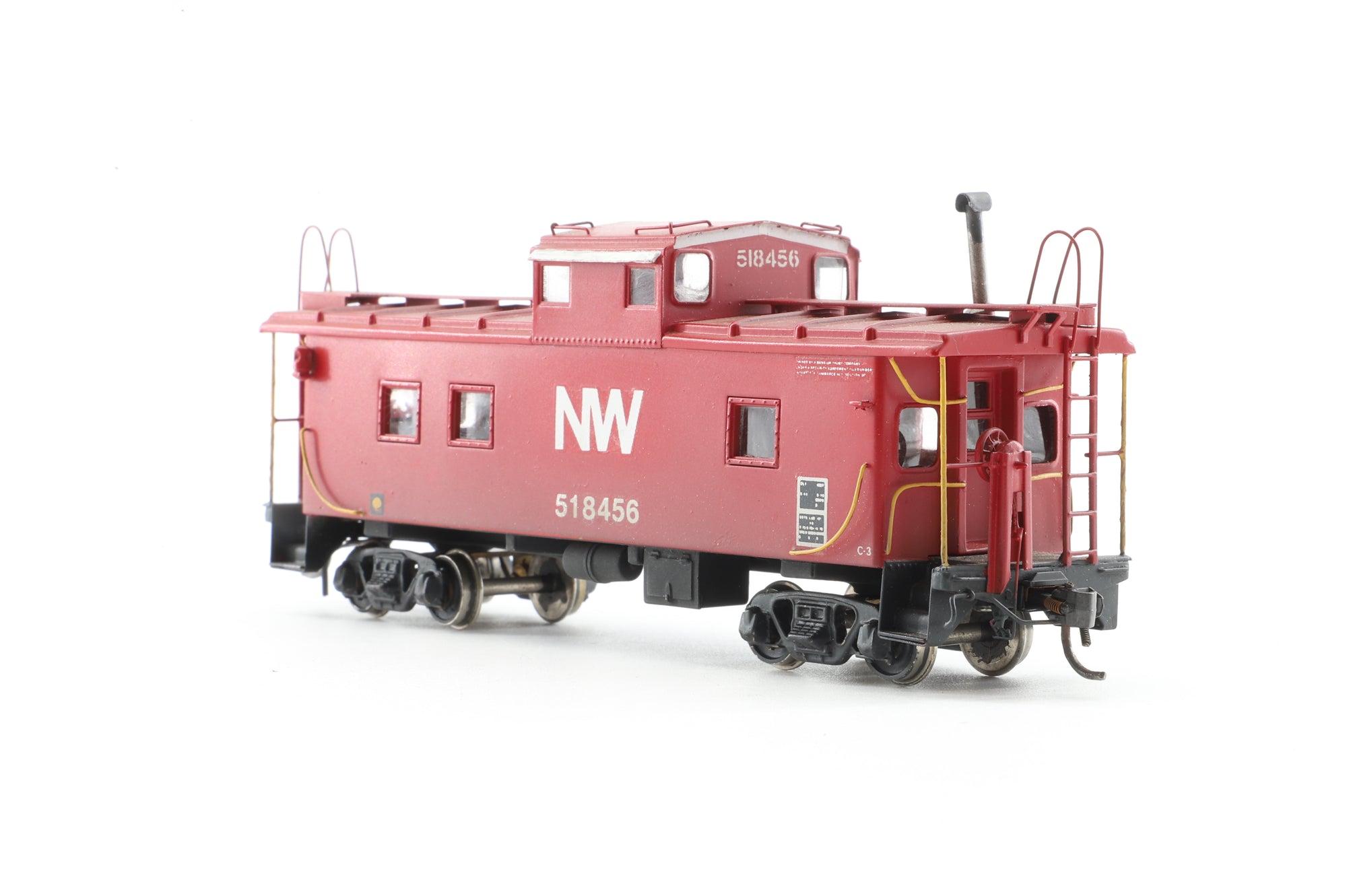 Overland Models HO Brass 3867 Intel. Steel Caboose 'C 31 Class' N&W No.518632