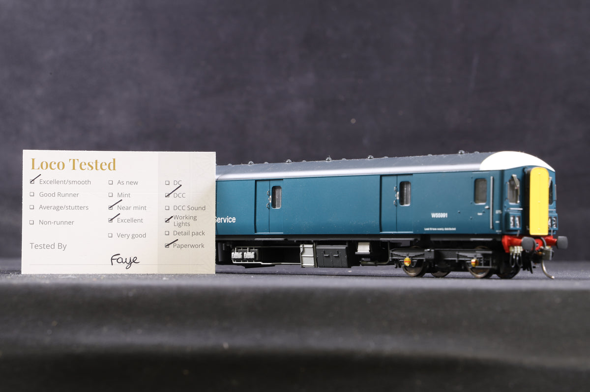 Heljan OO 8902 Class 128 DPU &#39;W55991&#39; Early Blue w/Yellow Gangways Doors Covers, DCC Fitted